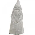 Floristik24 Figurka Deco Imp Concrete Father Christmas Grey H18,5cm