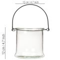 Szklana lampa wisząca Ø12cm H12,5cm 2szt. | Floristik24.pl