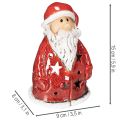Dekoracyjna figura Świętego Mikołaja w formie świecznika z gwiazdkami, dekoracja stołu, 15 cm | Floristik24.pl