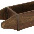 Floristik24 Vintage drewniane pudełko do sadzenia w kształcie cegły drewno 42 × 14,5 cm