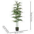 Sztuczne drzewko bambusowe, zielone, 132 cm, roślina doniczkowa | Floristik24.pl