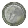 Floristik24 Tabliczka dekoracyjna blacha cynkowa blacha metalowa antracyt złoty Ø17cm