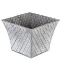 Floristik24 Garnek cynkowy z wzorem diamentowym, wys. 15 cm