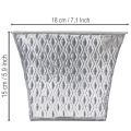 Garnek cynkowy z wzorem diamentowym, wys. 15 cm | Floristik24.pl