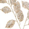 Floristik24 Deco Branch Gold and Glitter Dekoracja Bożonarodzeniowa Gałązka Glitter 65cm