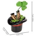 Talizman na szczęście koniczyna i chrząszcz w cylindrze, 7 cm, 3 sztuki | Floristik24.pl