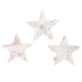 Floristik24 Gwiazdki brzozowe mini 2cm - 2,5cm bielone 150 szt.
