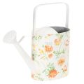 Floristik24 Metalowa konewka dekoracyjna w stylu vintage z motywem róży, letnia dekoracja ogrodowa, nostalgiczna konewka do sadzenia, wys. 31,5 cm