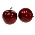 Floristik24 Dekoracja jabłko czerwone, błyszczące 6cm 6szt.