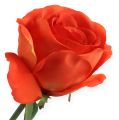 Floristik24 Róże dekoracyjne pomarańczowe 32cm 6szt