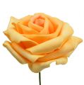Floristik24 Piankowa róża żółta Ø10cm 8szt