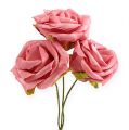 Floristik24 Róża piankowa Ø 8cm różowa 18szt
