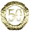 Floristik24 Rocznica numer 50 w kolorze złotym Ø40cm