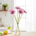 Sztuczne kwiaty ogrodowe Gerbera, fioletowe, 47 cm, 6 sztuk | Floristik24.pl