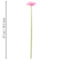 Sztuczne kwiaty ogrodowe Gerbera, różowe, 47 cm, 6 sztuk | Floristik24.pl