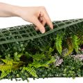 Sztuczna ściana roślinna 100 x 55 cm zieleń pionowa | Floristik24.pl
