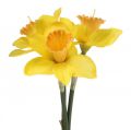 Floristik24 Sztuczne żonkile jedwabne kwiaty żółte żonkile 40cm 3szt