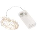 Floristik24 Łańcuch świetlny LED do użytku wewnątrz pomieszczeń, zasilany bateriami, ciepła biel, 30 diod LED, 3 m, 6 sztuk