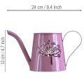 Metalowa dekoracyjna konewka, wzór różowych dmuchawców, 12 cm, 2 sztuki | Floristik24.pl