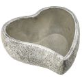 Floristik24 Miska na rośliny Serce na rośliny Serce na grób Miska na grób Dekoracja stołu 20×21,5×8,5cm
