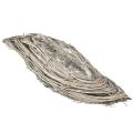 Floristik24 Miska na rośliny fala rattanowa naturalna biała 40x14x6cm 2szt