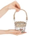 Podgrzewacz, szkło, metal, wierzba, Ø10,5cm, 3 sztuki | Floristik24.pl