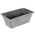 Floristik24 Miska cynkowa z wzorem diamentowym 22cm×12cm